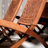 Set of 4 Angel’s Pazmino folding chairs, 1960’s