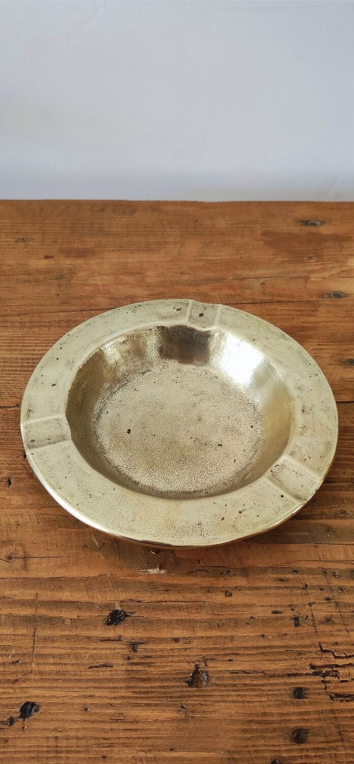 Ashtray in solid brass signed Collini