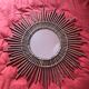 Vintage bamboo rattan mirror 50s