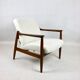 White Boucle GFM-64 armchair by Edmund Homa, 1970s