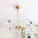 Grand lustre en verre de Murano – 5 bras tulipe