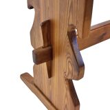 Vintage Pinewood Dining Table Desk with Drawer 60s Design