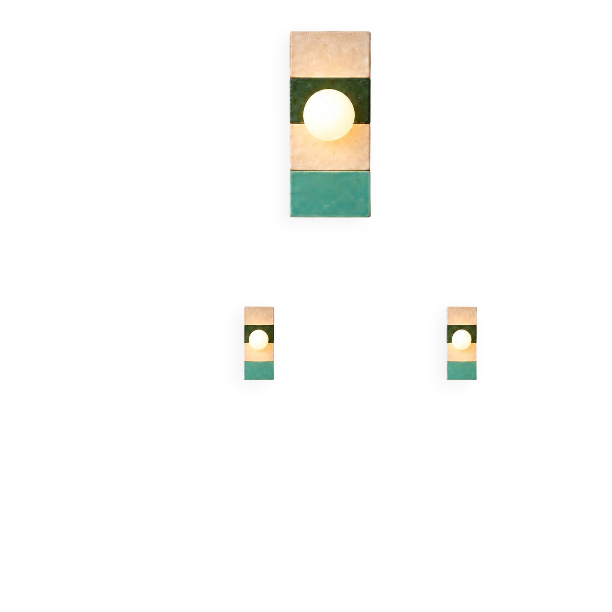 Ceramic zellige wall lamp