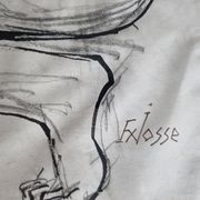 Etude de nu "Lydie" signée de François Xavier Josse, années 50, 71 x 54 cm
