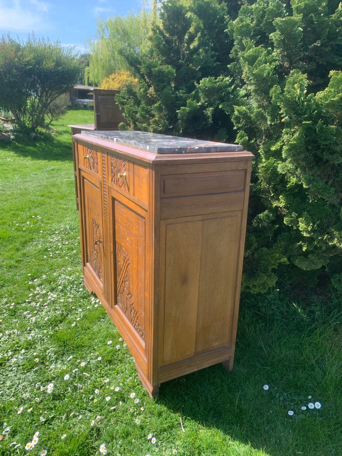 Art Deco oak sideboard