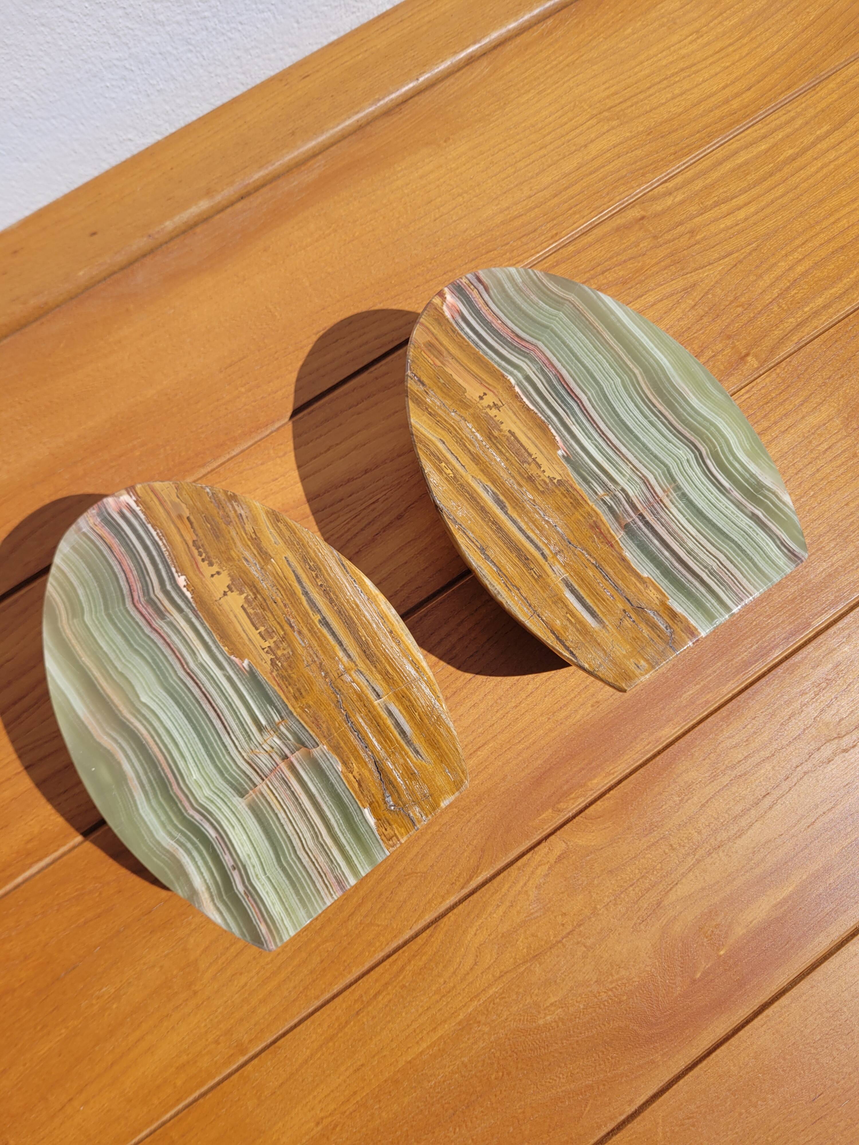 Pair of Onyx stone bookends
