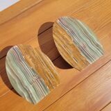 Pair of Onyx stone bookends