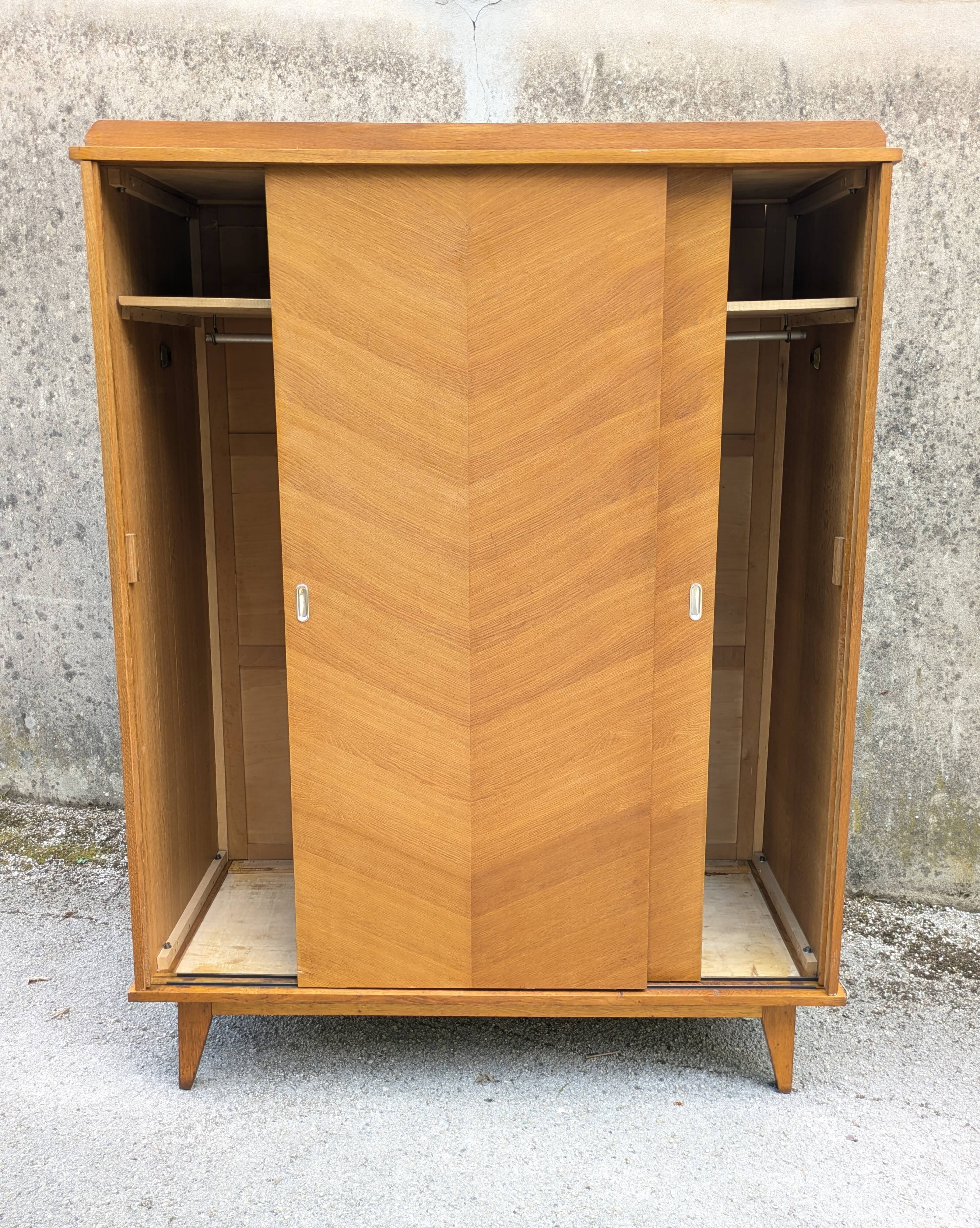 Vintage wardrobe with sliding doors