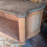 Wall shelf bookcase with brass frieze