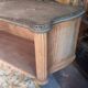 Wall shelf bookcase with brass frieze