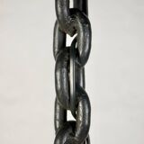 Large brutalist chain floor lamp