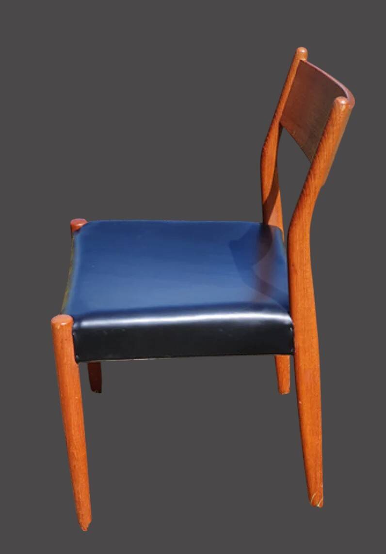 6 Scandinavian teak chairs 1960