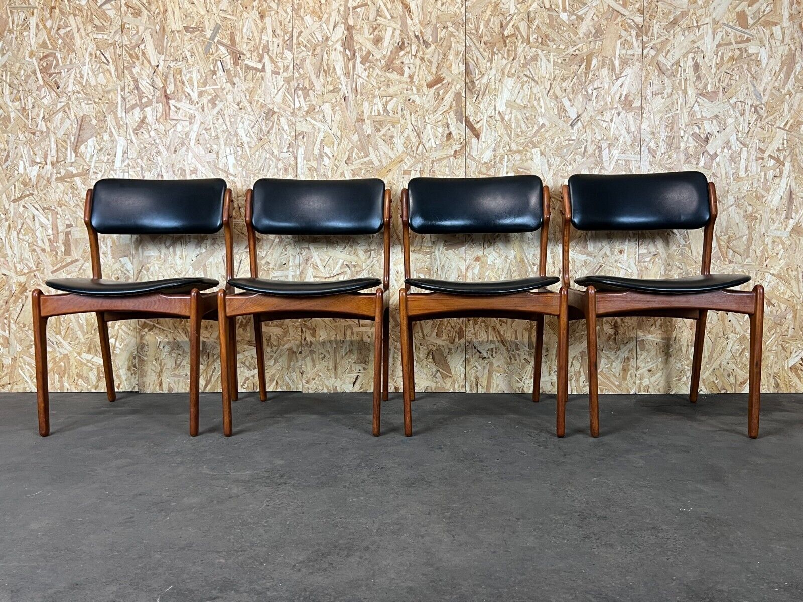 4 70s chairs teak dining chair erik buch o.d. møbler denmark