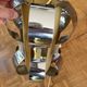 Chrome metal slat lamp, 1970s, psychedelic