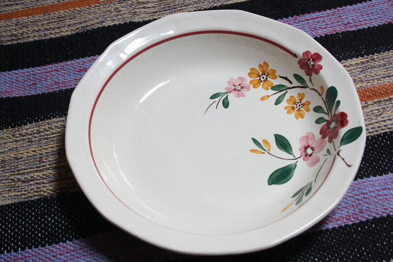 Salad bowl - floral motif - Sarreguemines