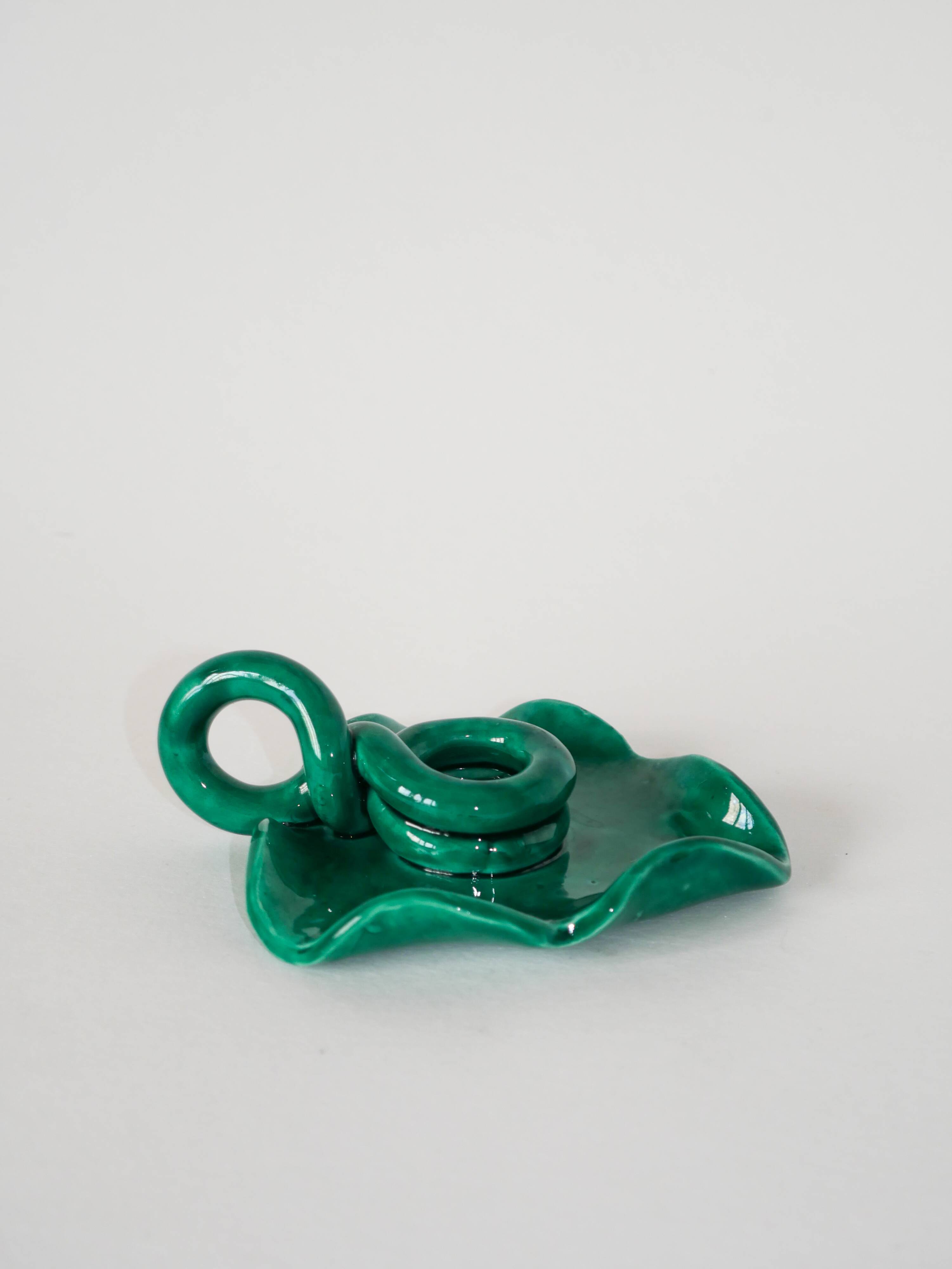 Slip leaf candle holder, 1970