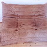 Togo velvet striped sofa
