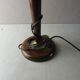 Plate table lamp, wooden, art deco