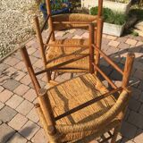 Lot of 4 chairs Dordogne of Robert Sentou 1960