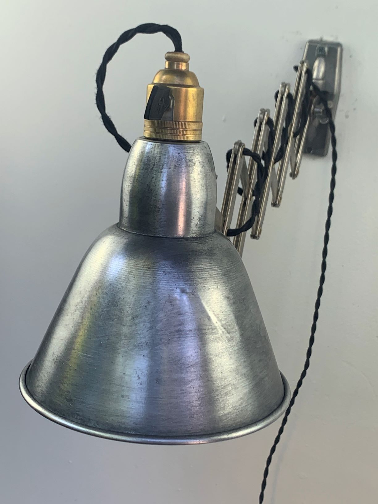 Scissors lamp accordion mazda france 1940