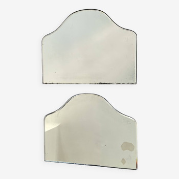 Lot de 2 miroirs biseautés chapeaux de gendarme