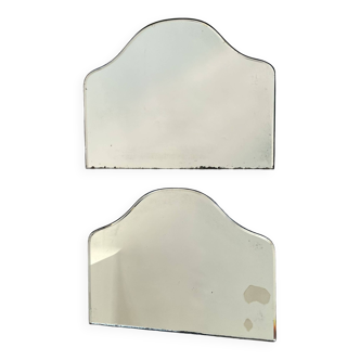 Lot de 2 miroirs biseautés chapeaux de gendarme