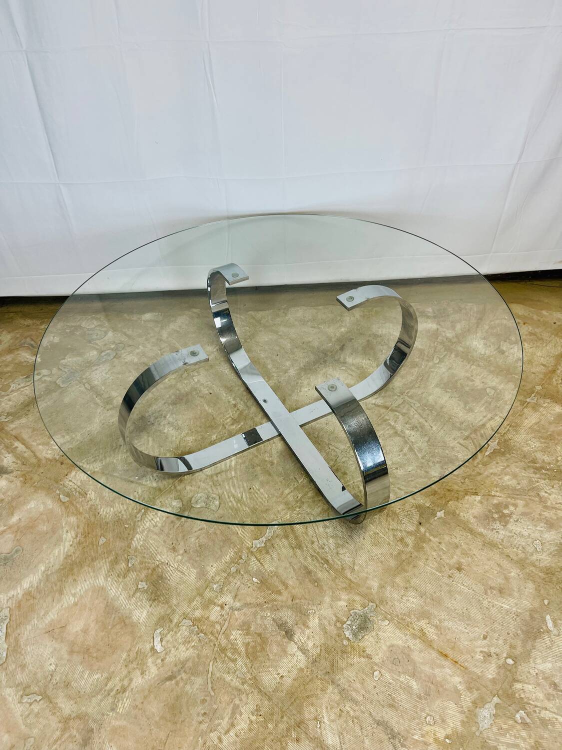 Glass coffee table