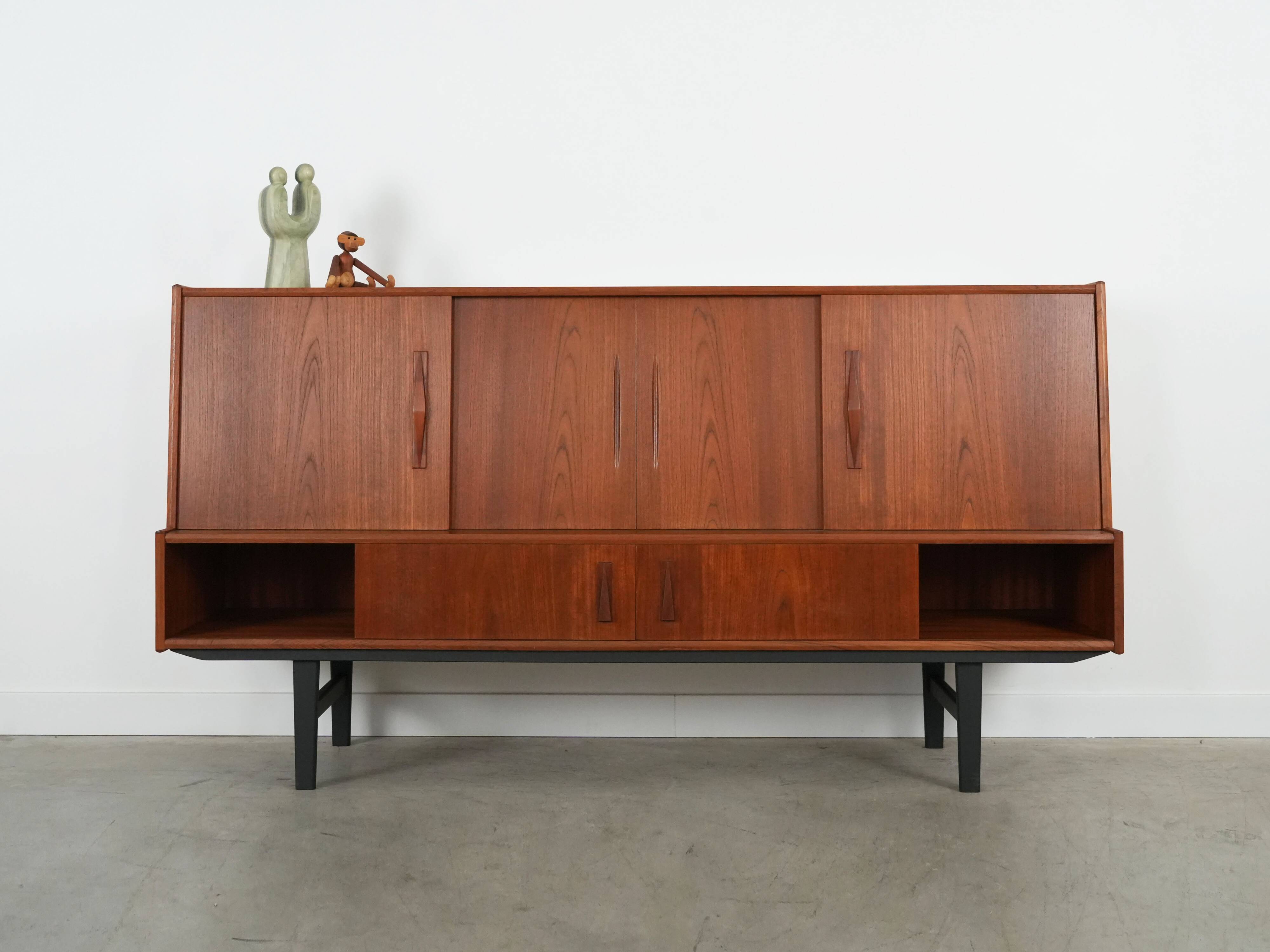 Teak highboard, Danish design, 1970s, production: Denmark