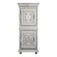 Standing man in Henri II style in patinated grey carved oak