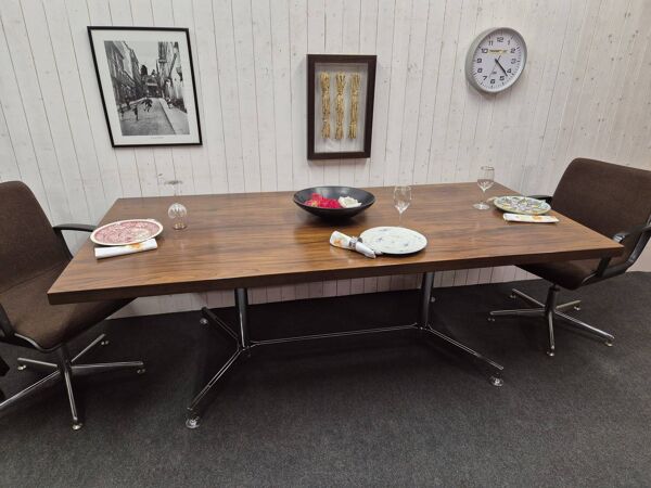Table de réunion palissandre vintage
