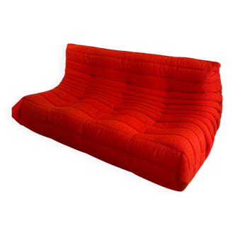Togo 3-seater sofa by Ligne Roset, Vidar Carrot fabric.