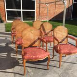 Lot de 6 fauteuils style Louis XV