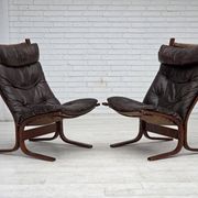 1970s, Norwegian design by Ingmar Relling, model "Siesta", leather.