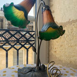 Antique table lamp Water lily