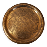 Chiseled brass tray