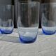 Set of 4 blue orangeade glasses H14