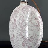 Lampe en céramique, Email craquelé, Shabby Chic, XXe