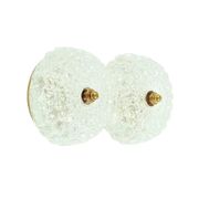 Pair of Mid-Century Diamond Glass Wall Lights H. Tynell for Limburg, 1970s