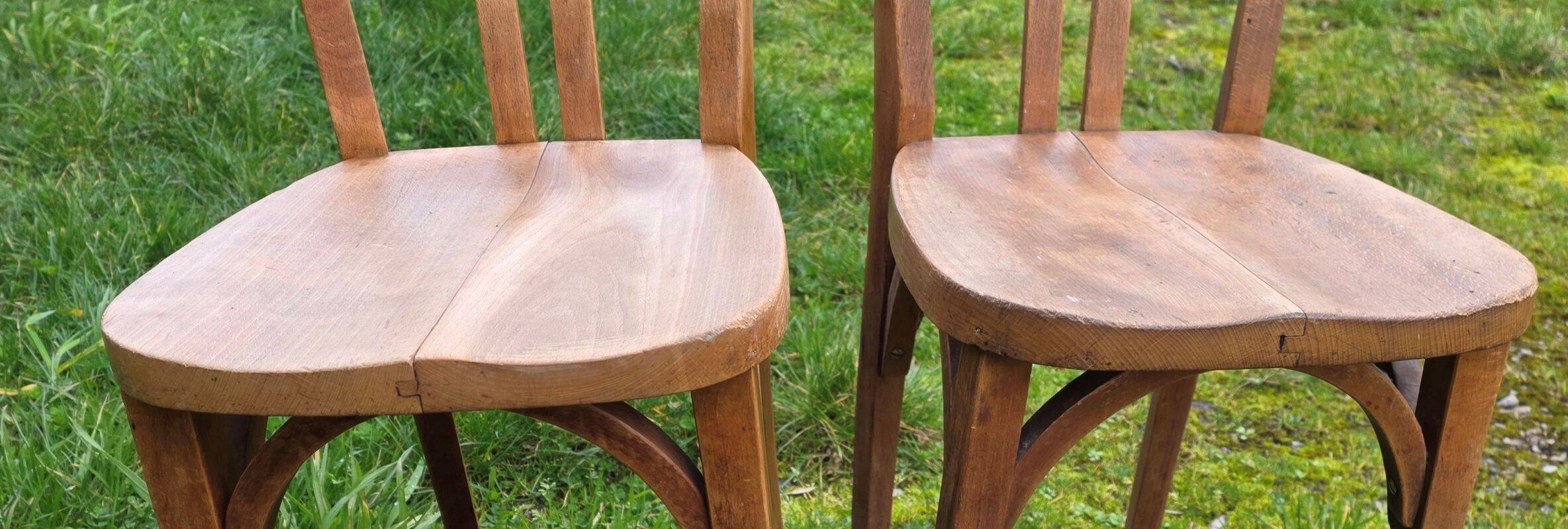 Set of 2 Bistro Chairs Stamped Stella 1950s