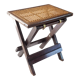 Folding wooden stool