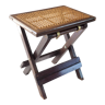 Folding wooden stool