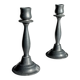 Pair of small fine candlesticks in tin H15.5