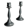 Pair of small fine candlesticks in tin H15.5