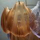 1980s Retro Murano Glass Shell Chandelier in Amber and Lavender, Italy
