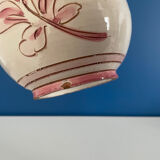 Italian pink and white pitcher vase