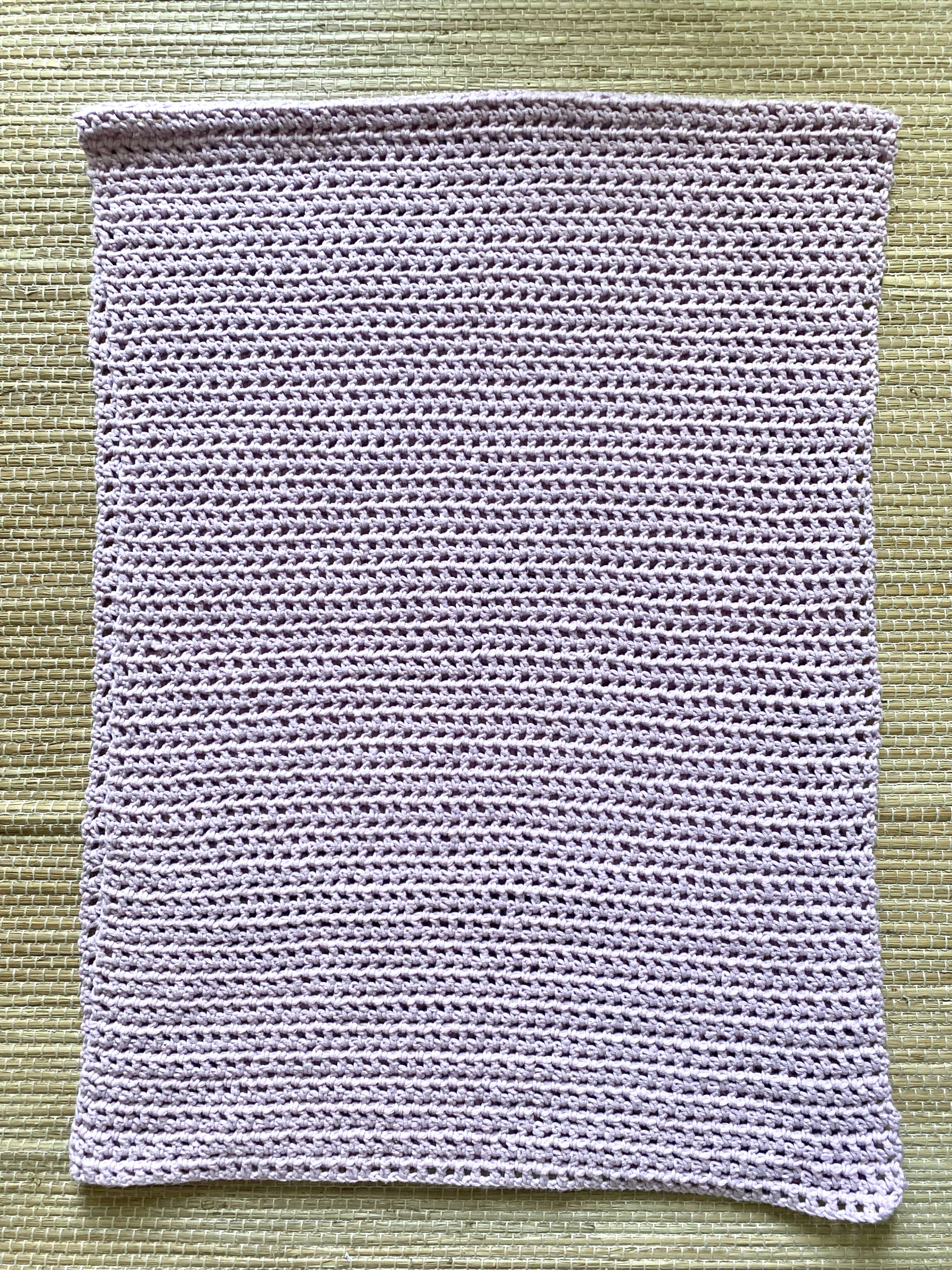 Couverture crochet lilas 192x66