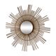 Large sun mirror in rattan