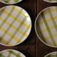 Lot 6 small vintage Scottish plates green yellow