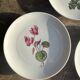Set of 5 dessert plates with flower patterns Germany Bavaria D19