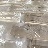 Porte-couteaux en verre moulé, années 50